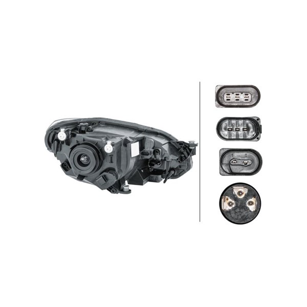 Strålkastare 12V, Vänster Hella 1EL 012 644-011 HELLA