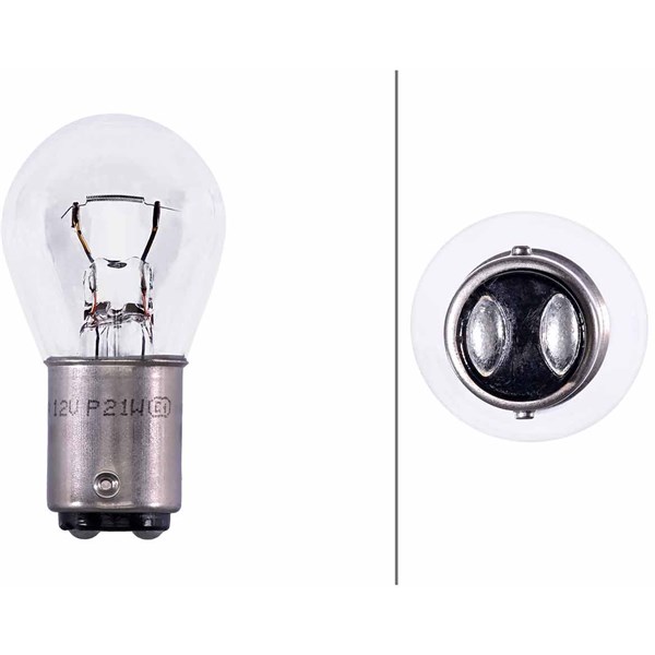 Glödlampa, blinker 12V, Bak, Fram Hella 8GA 002 073-281 HELLA