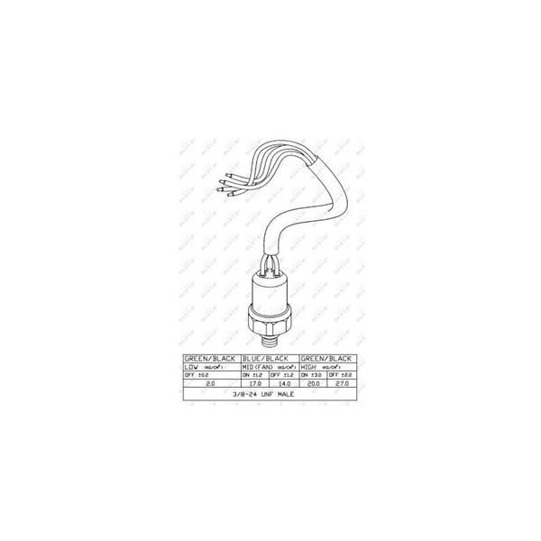 Tryckswitch, klimatanläggning, Universal 12V Nrf 38918 NRF Tryckswitch, klimatanläggning, Universal 12V Nrf 38918 NRF