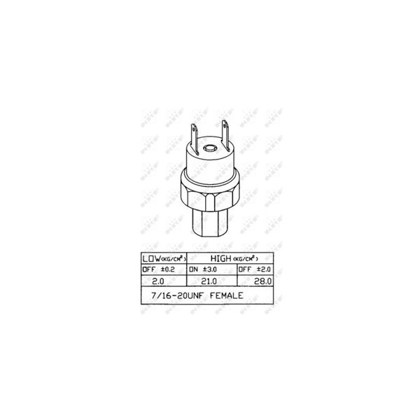 Tryckswitch, klimatanläggning, Universal 12V Nrf 38919 NRF Tryckswitch, klimatanläggning, Universal 12V Nrf 38919 NRF