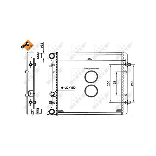 Kylare, motorkylning Nrf 509530A NRF Kylare, motorkylning Nrf 509530A NRF