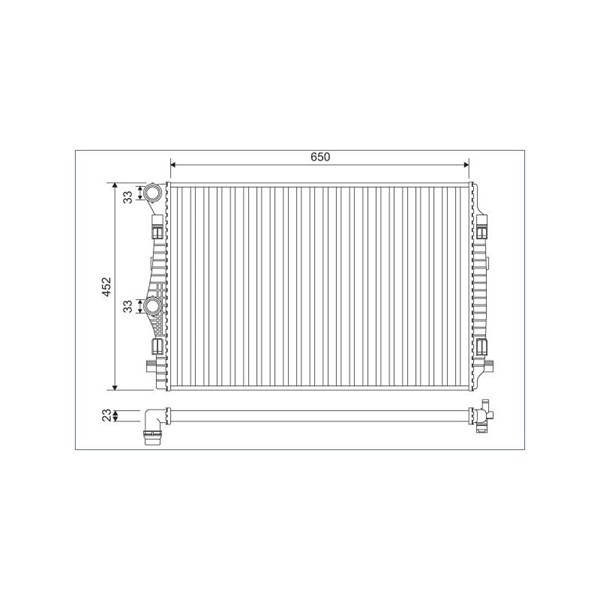 Kylare, motorkylning, Universal Valeo 701132 VALEO