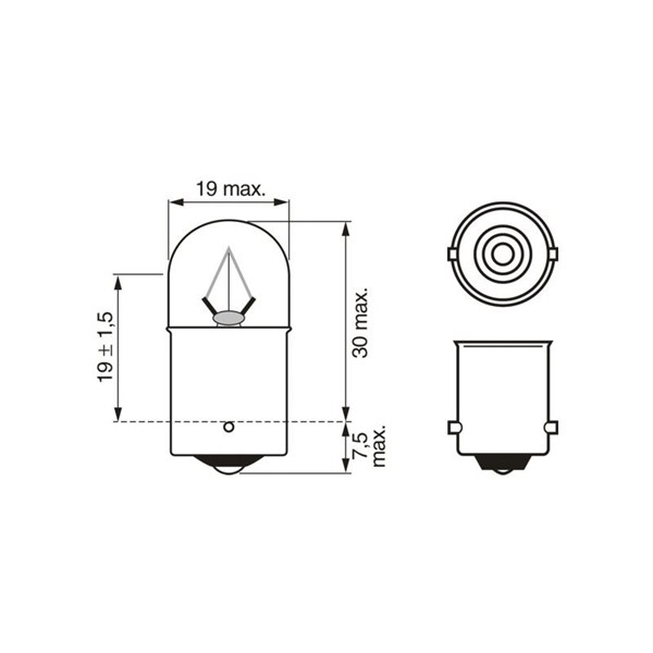 Bakljus 24V Bosch 1 987 302 505 BOSCH
