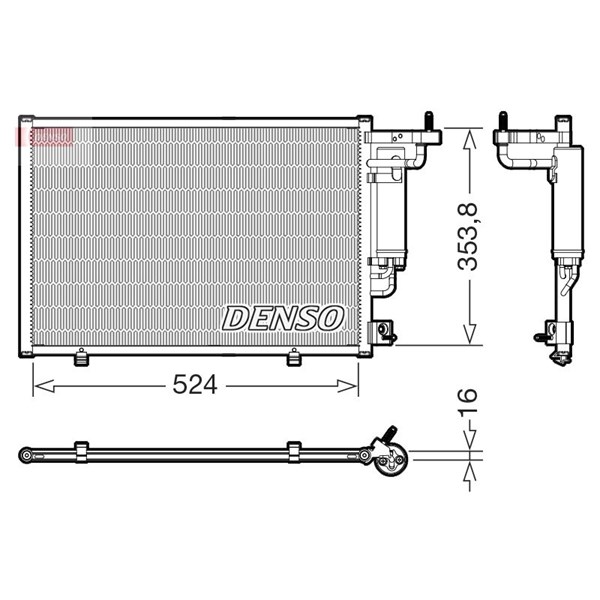 Kondensor, klimatanläggning Denso DCN10059 DENSO