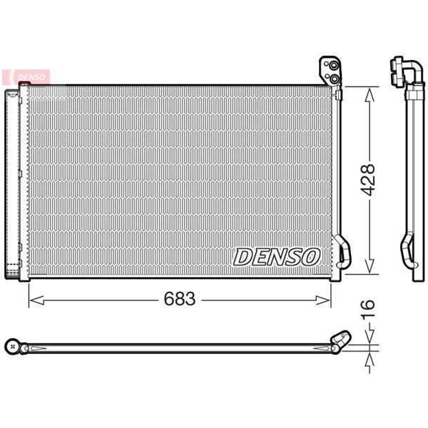 Kondensor, klimatanläggning Denso DCN99083 DENSO
