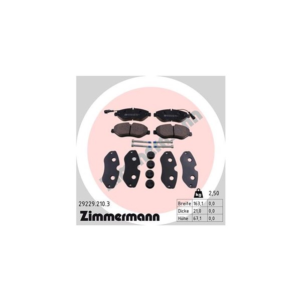 Bromsbeläggsats Zimmermann 29229.210.3 ZIMMERMANN