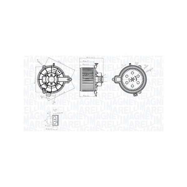 Kupéfläkt 12V Magneti marelli 069412782010 MAGNETI MARELLI