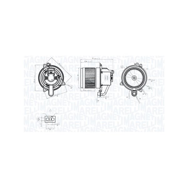 Kupéfläkt 12V Magneti marelli 069412783010 MAGNETI MARELLI