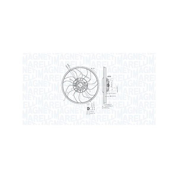 Fläkt, kylare 12V Magneti marelli 069422897010 MAGNETI MARELLI