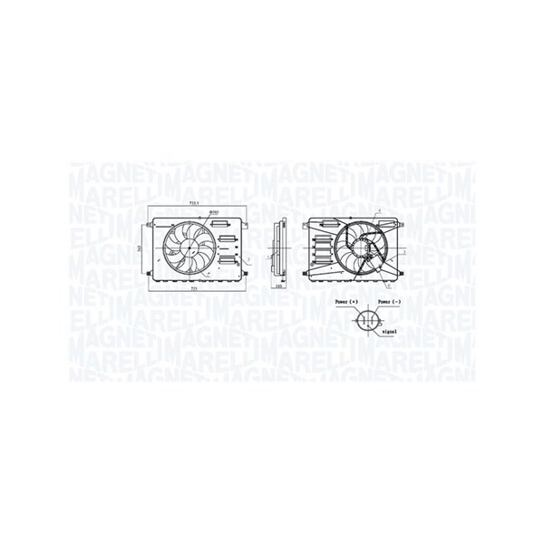 Fläkt, kylare 12V Magneti marelli 069422899010 MAGNETI MARELLI