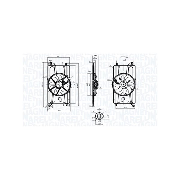 Fläkt, kylare 12V Magneti marelli 069422900010 MAGNETI MARELLI