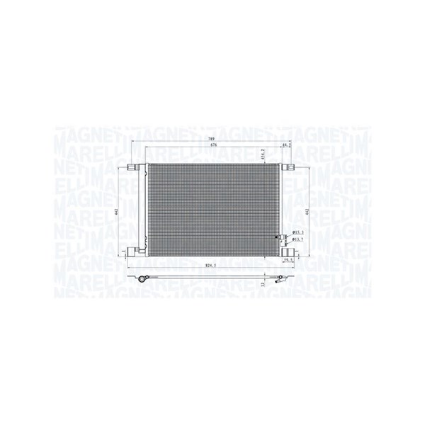 Kondensor, klimatanläggning Magneti marelli 350203010600 MAGNETI MARELLI