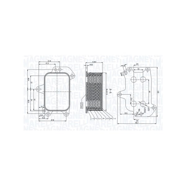 Oljekylare, motor Magneti marelli 350300005100 MAGNETI MARELLI