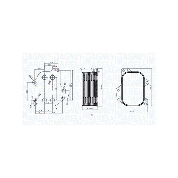 Oljekylare, motor Magneti marelli 350300005700 MAGNETI MARELLI
