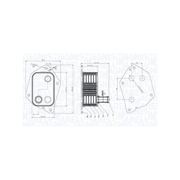Oljekylare, motor Magneti marelli 350300006000 MAGNETI MARELLI