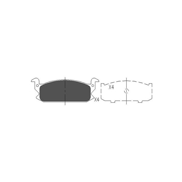 Bromsbeläggsats, Framaxel Kavo parts KBP-1503 KAVO PARTS