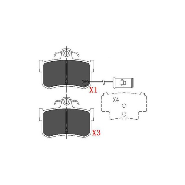 Bromsbeläggsats, Bakaxel Kavo parts KBP-2028 KAVO PARTS
