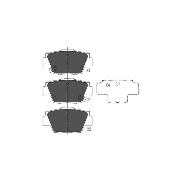 Bromsbeläggsats, Bakaxel Kavo parts KBP-2032 KAVO PARTS