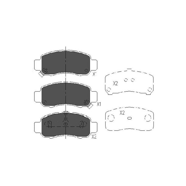Bromsbeläggsats, Framaxel Kavo parts KBP-2033 KAVO PARTS