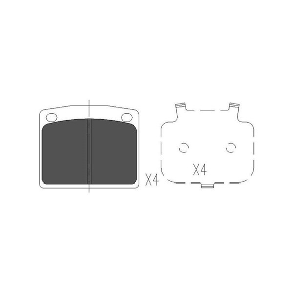 Bromsbeläggsats, Framaxel Kavo parts KBP-2038 KAVO PARTS