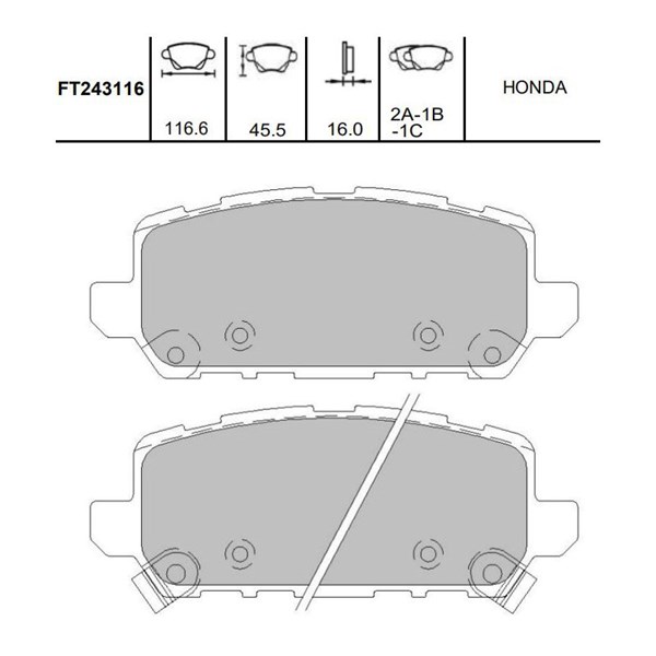 Bromsbeläggsats, Bakaxel Kavo parts KBP-2065 KAVO PARTS