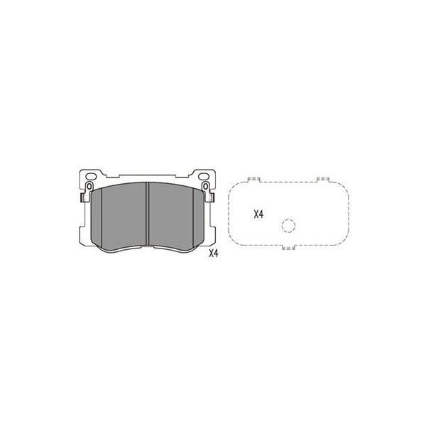 Bromsbeläggsats, Framaxel Kavo parts KBP-3048 KAVO PARTS