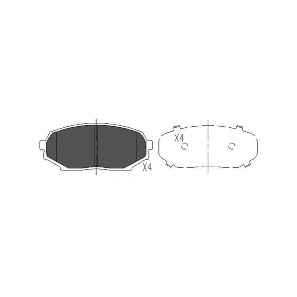 Bromsbeläggsats, Framaxel Kavo parts KBP-3509 KAVO PARTS