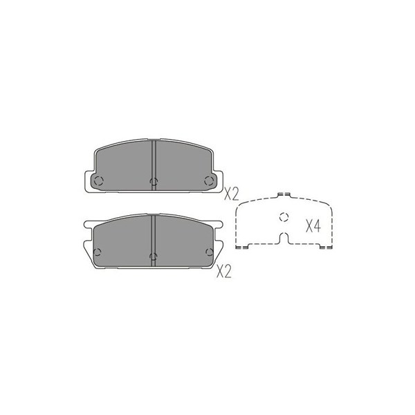 Bromsbeläggsats, Bakaxel Kavo parts KBP-3518 KAVO PARTS