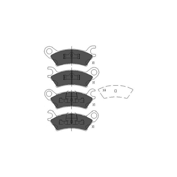 Bromsbeläggsats, Framaxel Kavo parts KBP-4542 KAVO PARTS