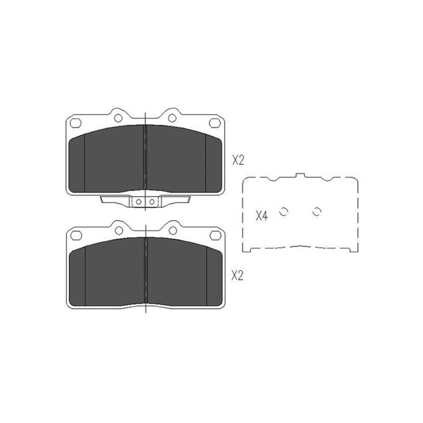 Bromsbeläggsats, Framaxel Kavo parts KBP-5529 KAVO PARTS