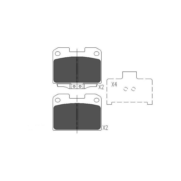 Bromsbeläggsats, Bakaxel Kavo parts KBP-5531 KAVO PARTS