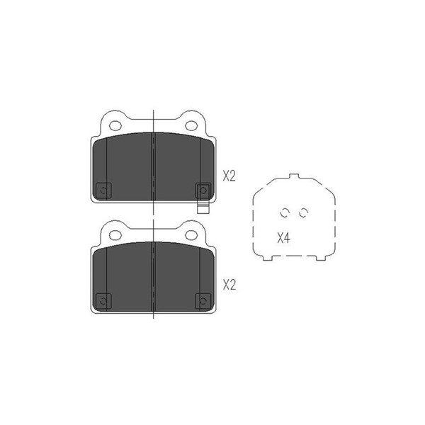 Bromsbeläggsats, Bakaxel Kavo parts KBP-5542 KAVO PARTS