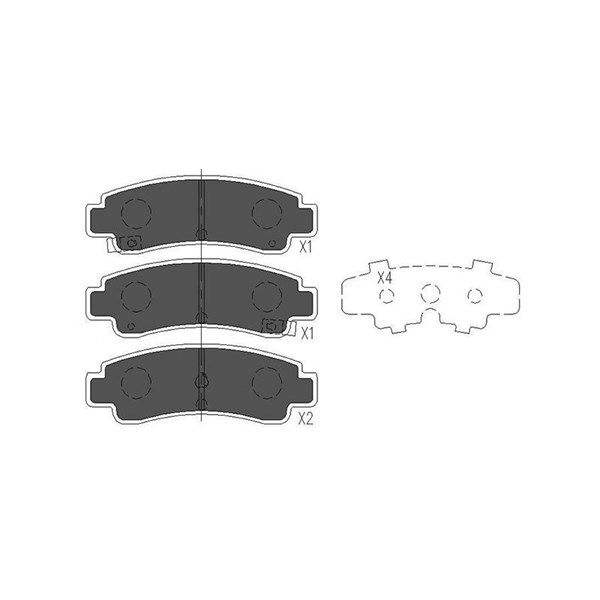 Bromsbeläggsats, Bakaxel Kavo parts KBP-6543 KAVO PARTS Bromsbeläggsats, Bakaxel Kavo parts KBP-6543 KAVO PARTS