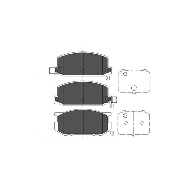 Bromsbeläggsats, Framaxel Kavo parts KBP-8006 KAVO PARTS