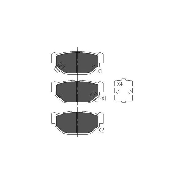 Bromsbeläggsats, Bakaxel Kavo parts KBP-8007 KAVO PARTS Bromsbeläggsats, Bakaxel Kavo parts KBP-8007 KAVO PARTS