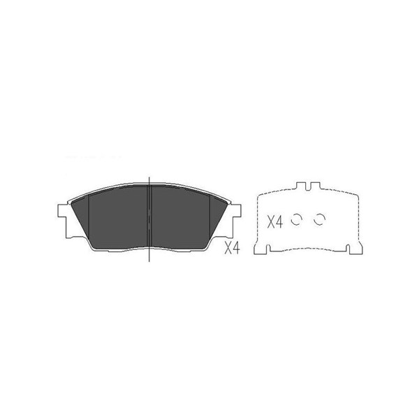 Bromsbeläggsats, Framaxel Kavo parts KBP-8009 KAVO PARTS