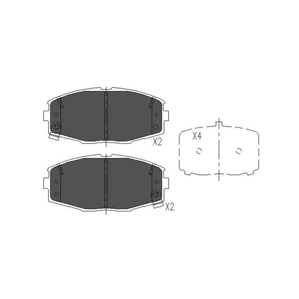 Bromsbeläggsats, Framaxel Kavo parts KBP-9034 KAVO PARTS