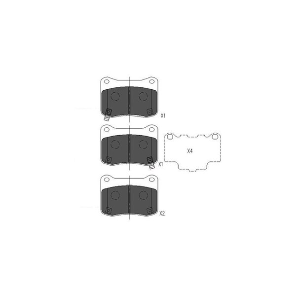 Bromsbeläggsats, Bakaxel Kavo parts KBP-9114 KAVO PARTS