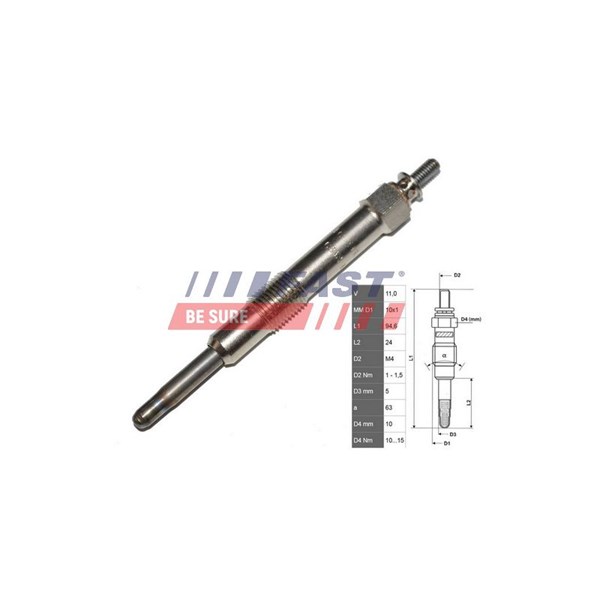 Glödstift 11V Fast FT82730 FAST