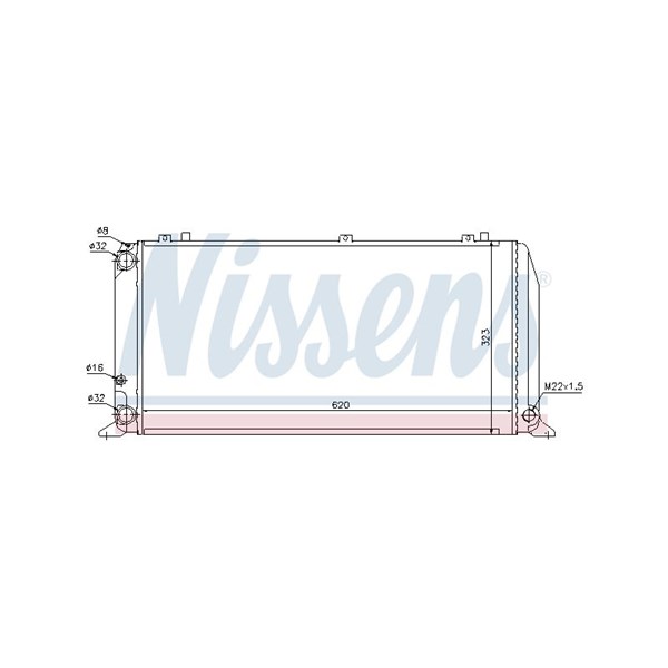 Kylare, motorkylning Nissens 60488 NISSENS Kylare, motorkylning Nissens 60488 NISSENS
