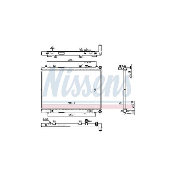 Kylare, motorkylning Nissens 606308 NISSENS
