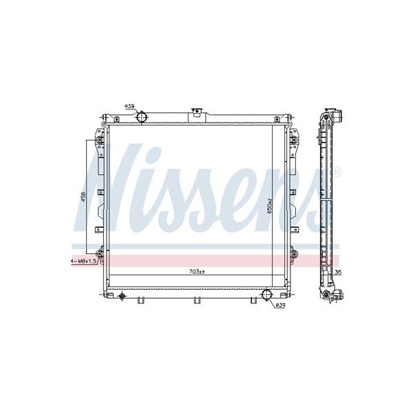 Kylare, motorkylning Nissens 606523 NISSENS