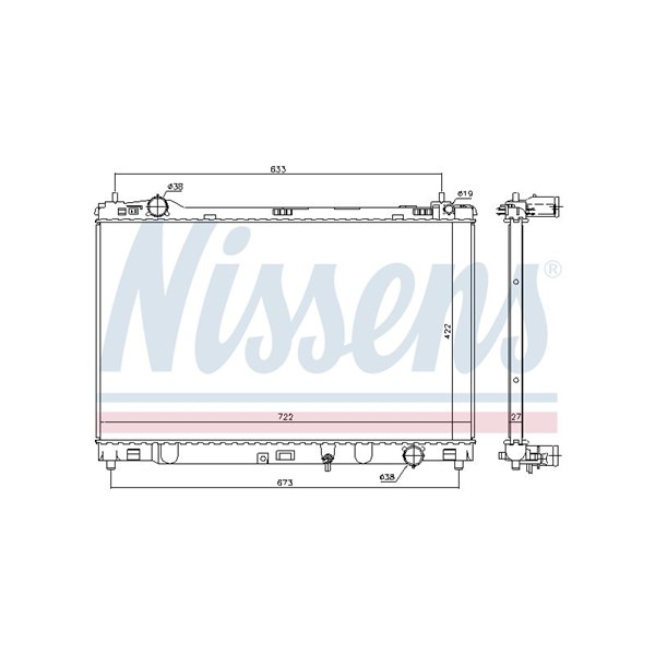 Kylare, motorkylning Nissens 606546 NISSENS