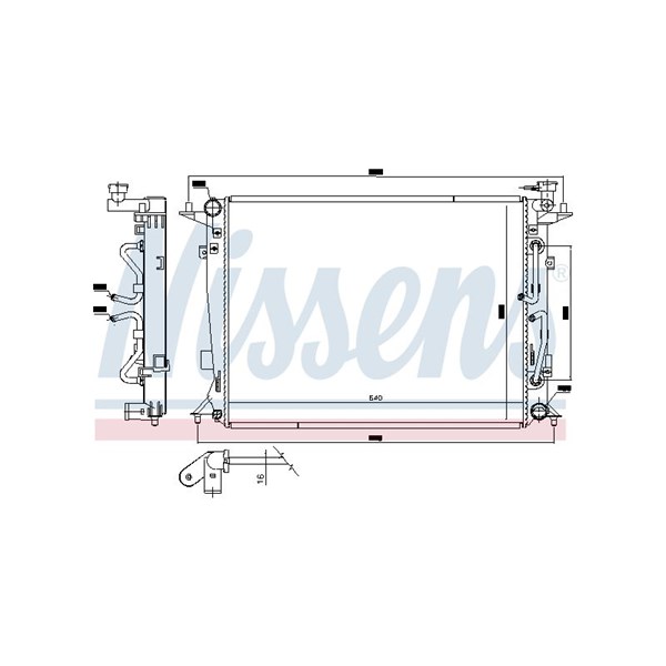 Kylare, motorkylning Nissens 606553 NISSENS