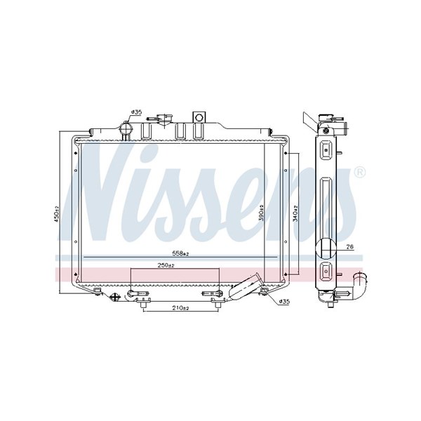 Kylare, motorkylning Nissens 606672 NISSENS