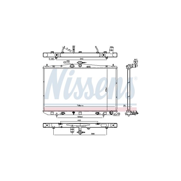 Kylare, motorkylning Nissens 606822 NISSENS Kylare, motorkylning Nissens 606822 NISSENS