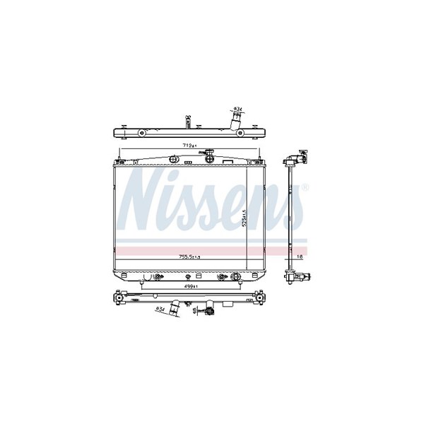 Kylare, motorkylning Nissens 606827 NISSENS