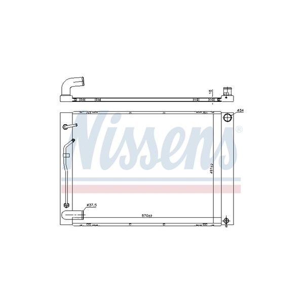 Kylare, motorkylning Nissens 606837 NISSENS