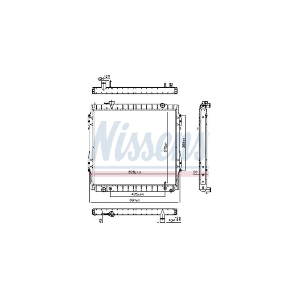 Kylare, motorkylning Nissens 606946 NISSENS