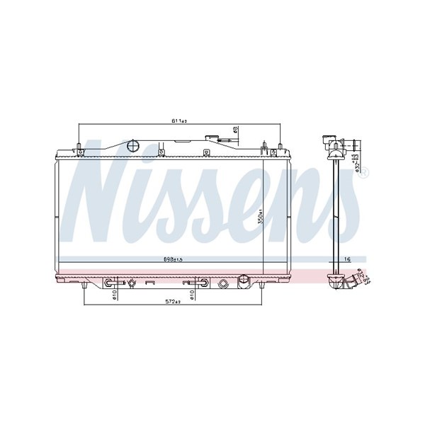 Kylare, motorkylning Nissens 606988 NISSENS